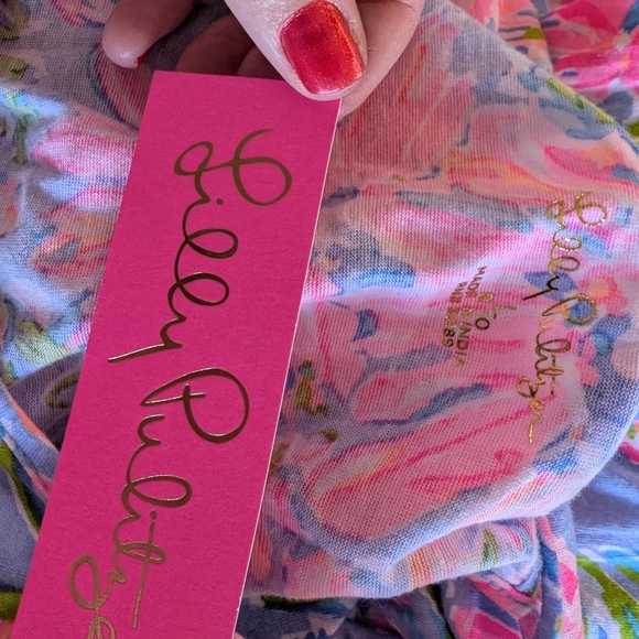 NEW Lilly Pulitzer Girls Harleigh Maxi Dress Blue Peri Sunrise Bay Multiple size - Picture 5 of 9